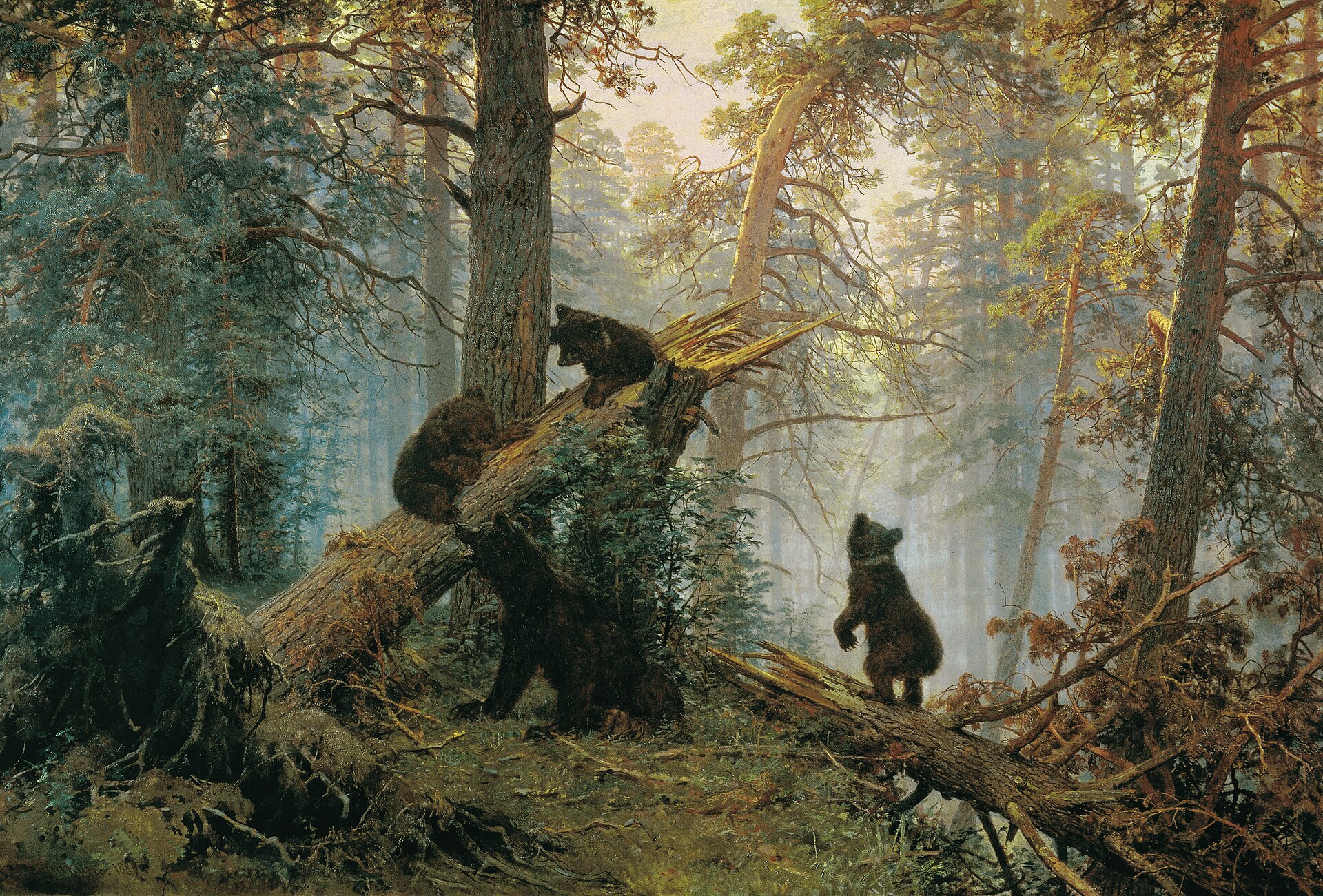 Иван Шишкин, «Утро в сосновом лесу», 1889